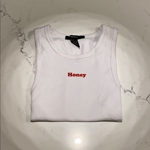 women’s white tank top